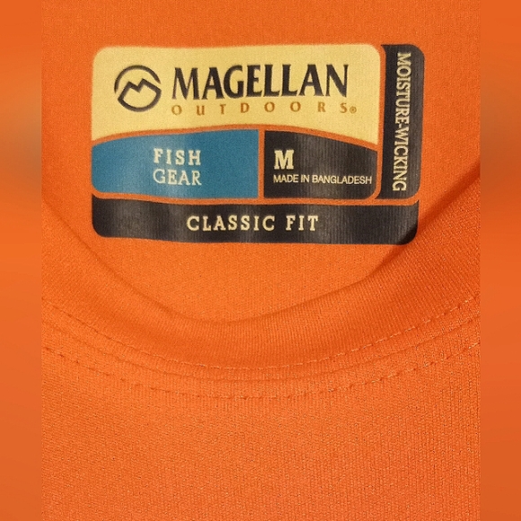 MEN'S MEDIUM MAGELLAN OUTDOOR LONG SLEEVE  FISHING SHIRT MOISTURE WICKING. - Picture 2 of 4